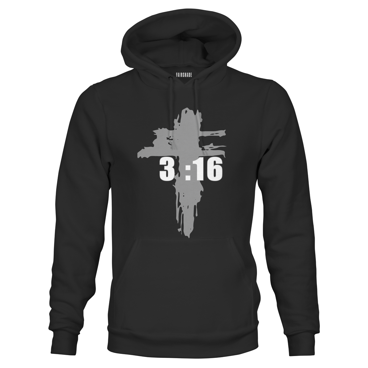 3:16 Custom Hoodie Fair Shade S Black
