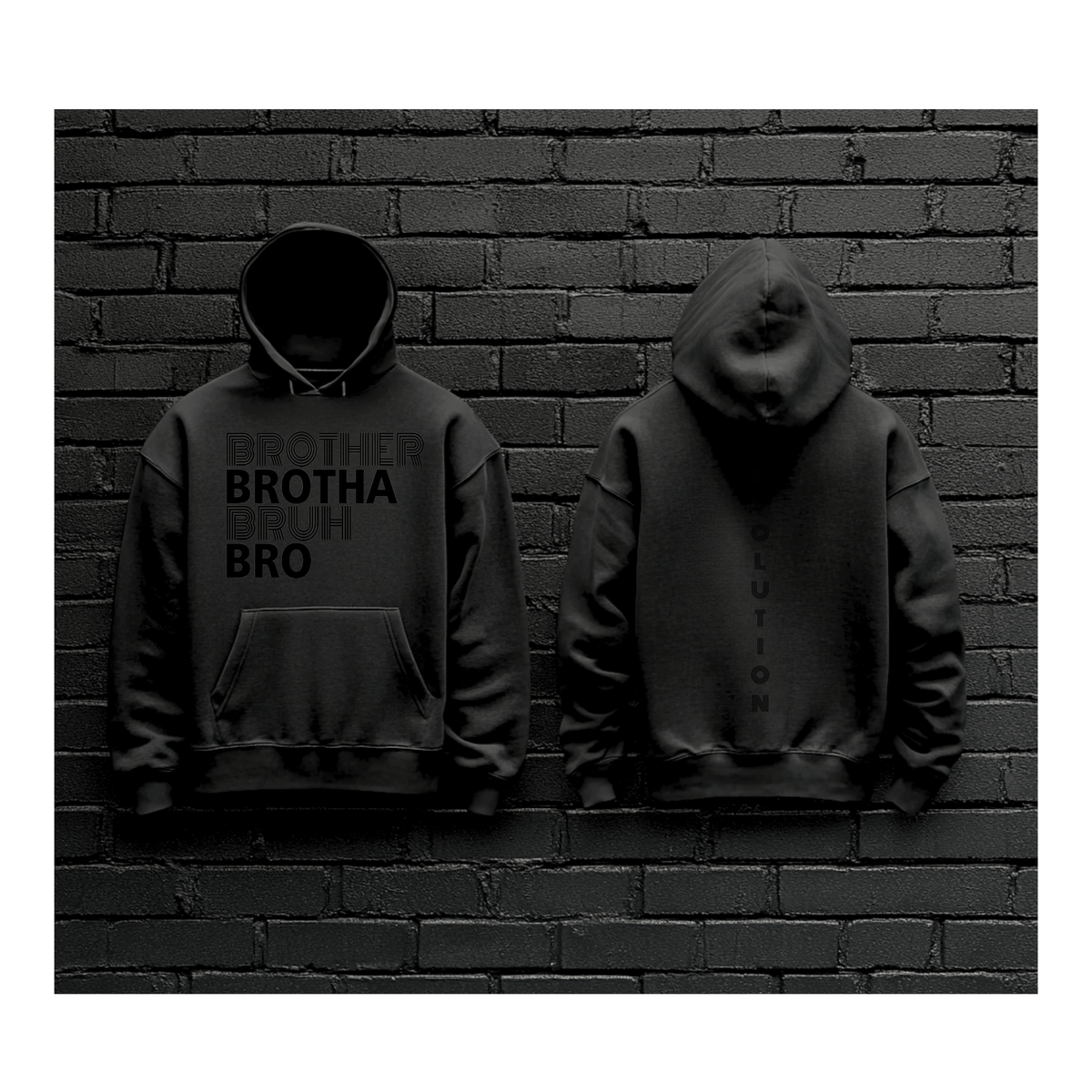 The Evolution of Brothers Custom Hoodie Fair Shade S Black