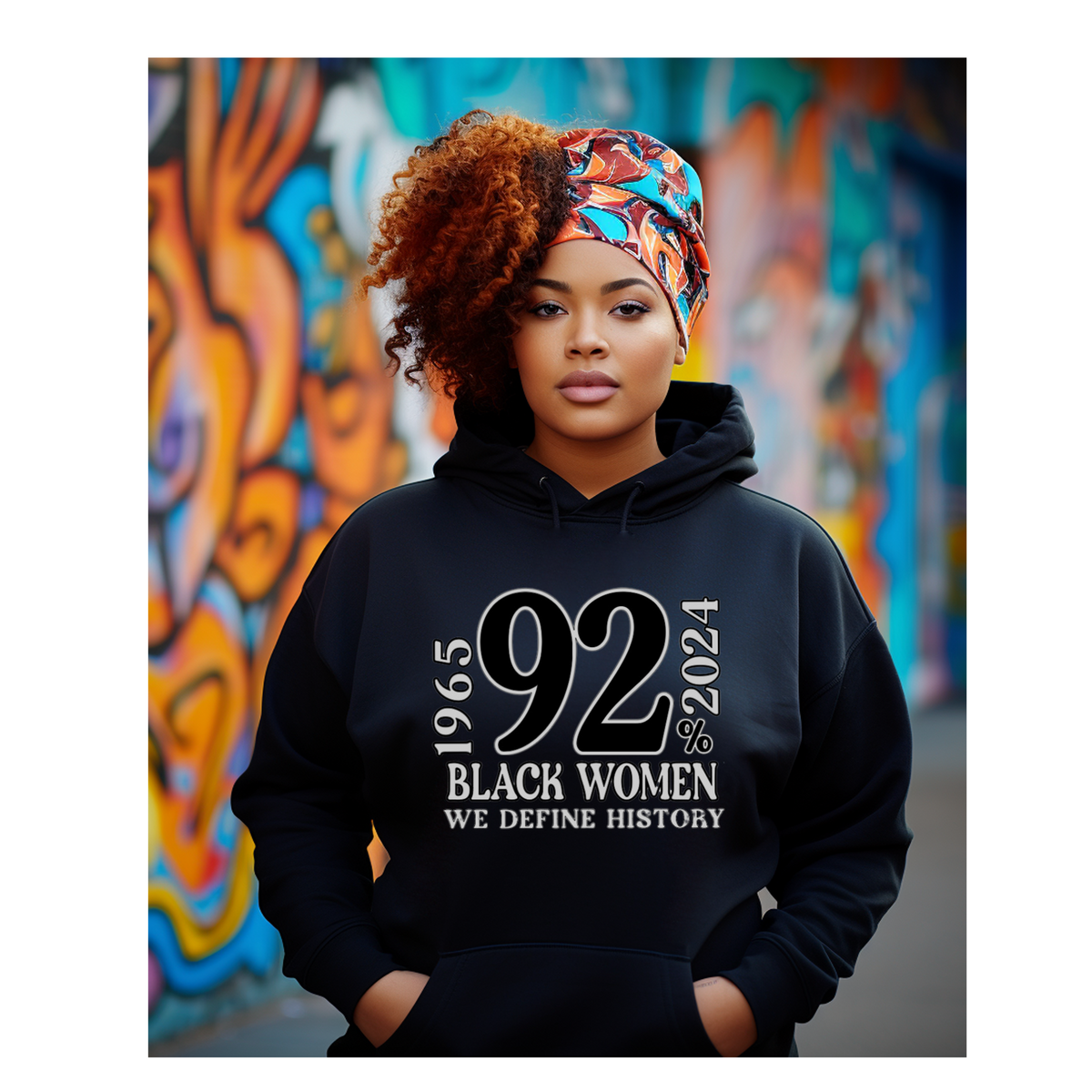 WE DEFINE HISTORY Custom Hoodie Fair Shade S Black