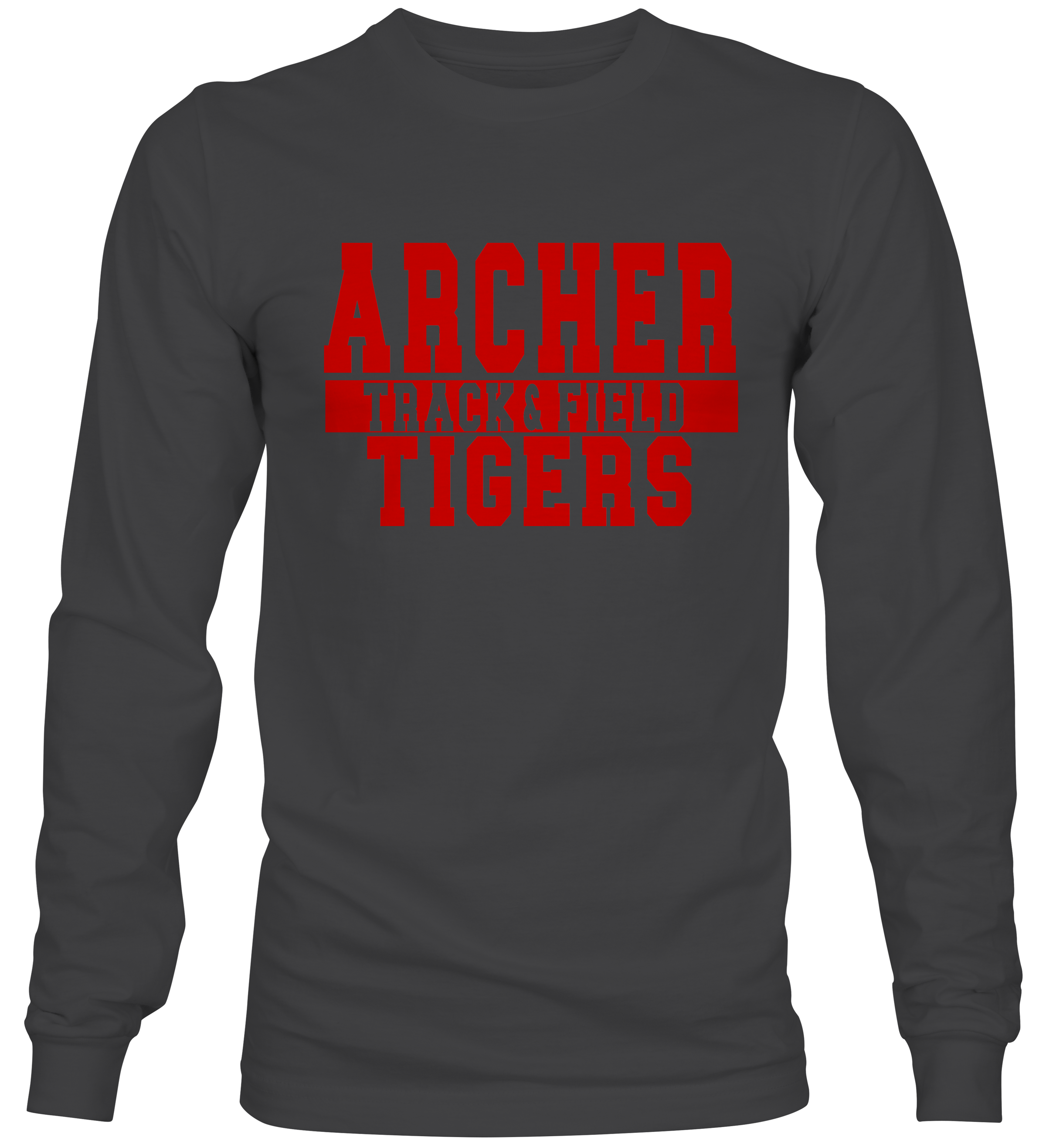 Archer Track and Field_ Long Sleeve Fair Shade Small Grey_Red 