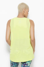 August Mesh Sleeveless Tank Top- Chartreuse Clothing Fair Shade 