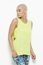 August Mesh Sleeveless Tank Top- Chartreuse Clothing Fair Shade 