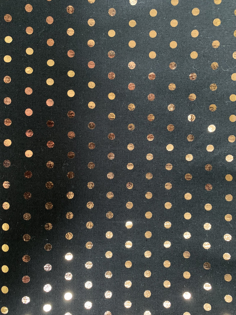 Copy of Copy of FACE Masks Fair Shade Adult Black and Gold Dots 