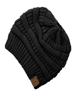 Messy Bun Beanies CC Brand Black 
