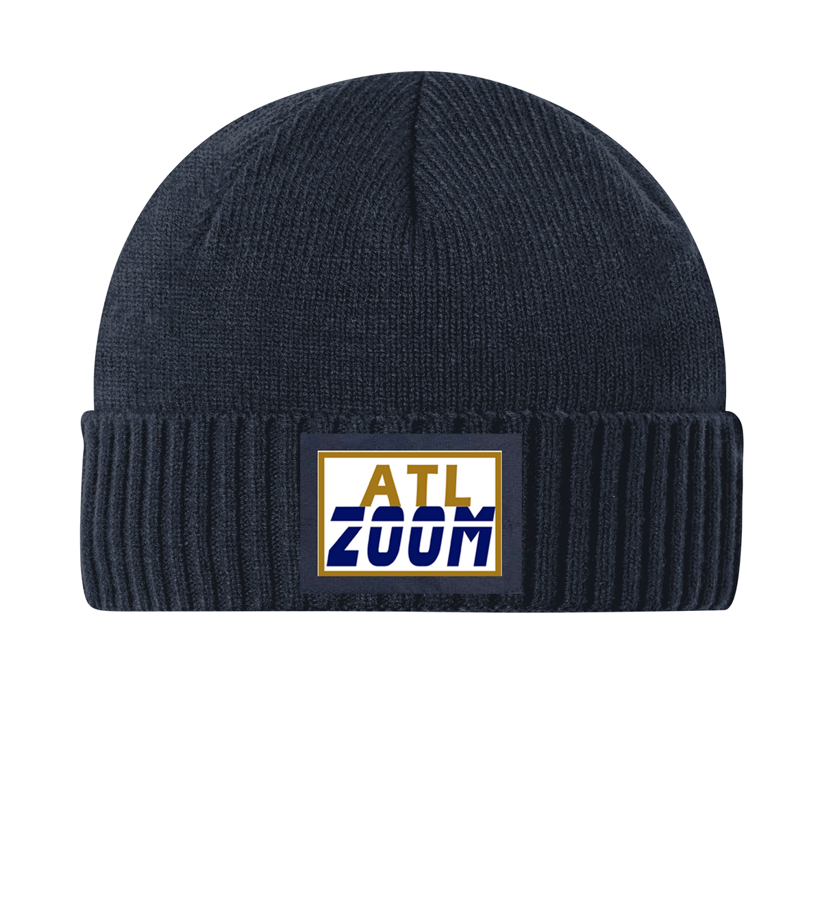 ATL ZOOM BEANIE Fair Shade Navy SQUARE PATCH_BLUE_GOLD_WHITE 