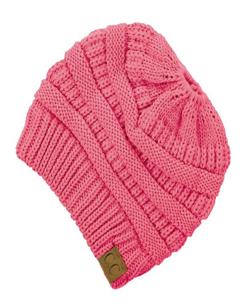Messy Bun Beanies CC Brand Candy Pink 