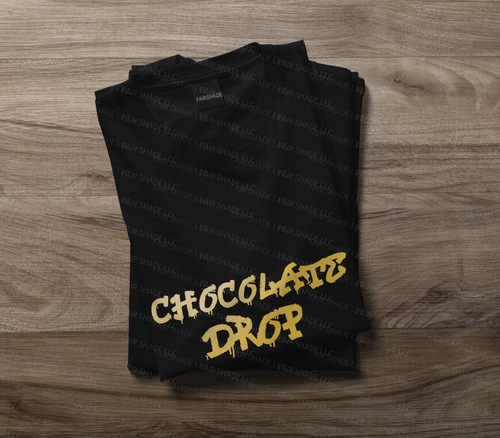 Chocolate Drop- T Shirt Clothing Fair Shade LLC SMALL Black 