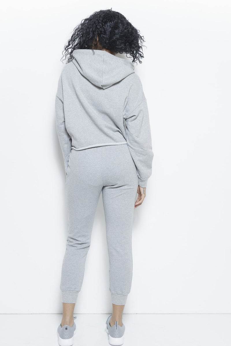 College Days 2-Piece Track Suit- Heather Grey Clothing Fair Shade 