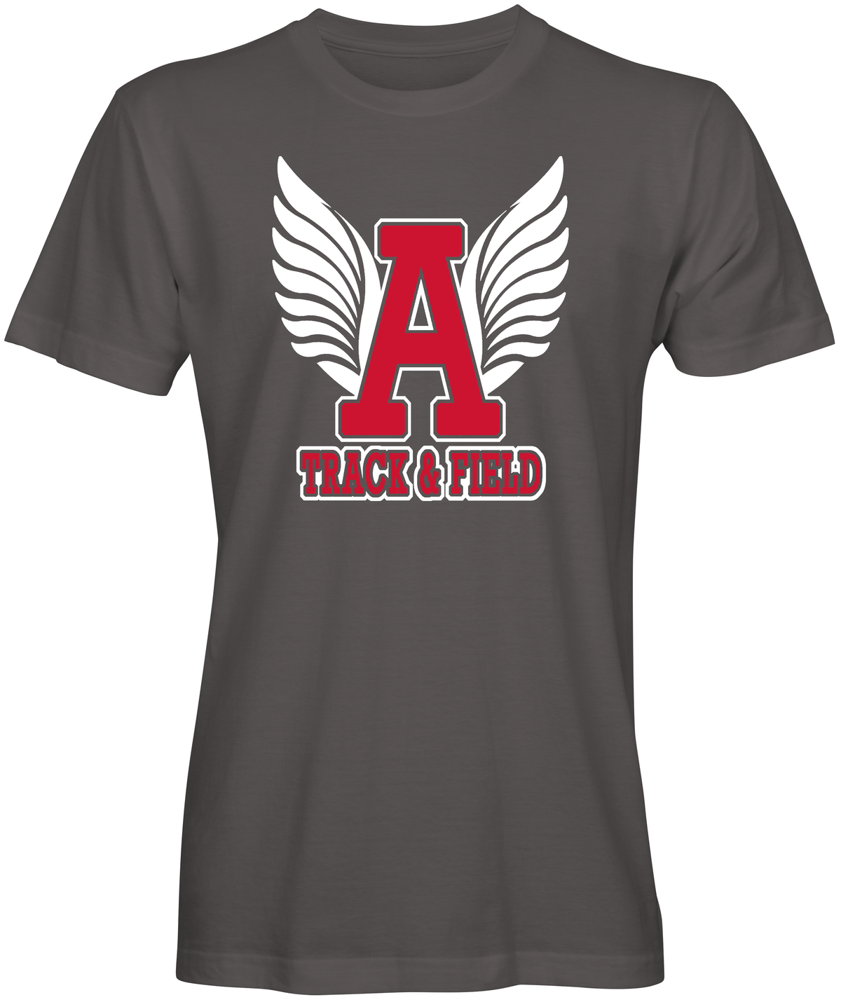Archer Track & Field Tee Shirt Fair Shade Small Charcoal 