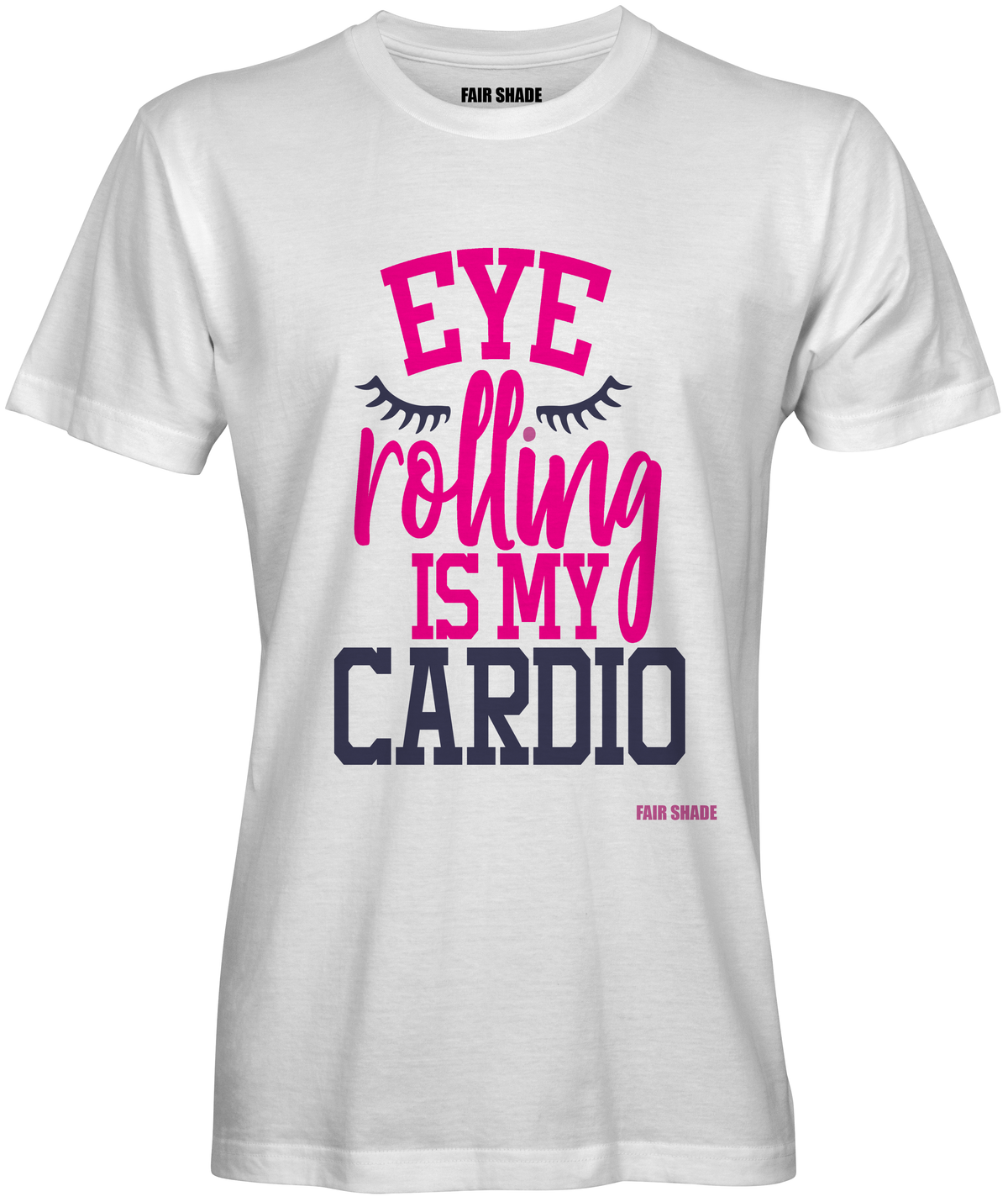 Eye Rolling Custom Tshirt Fair Shade S White 