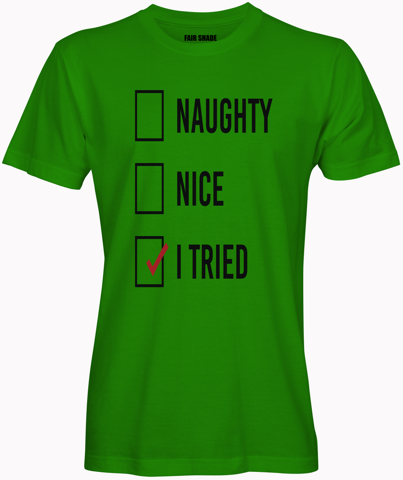 I Tried Custom Tshirt Fair Shade S Green 