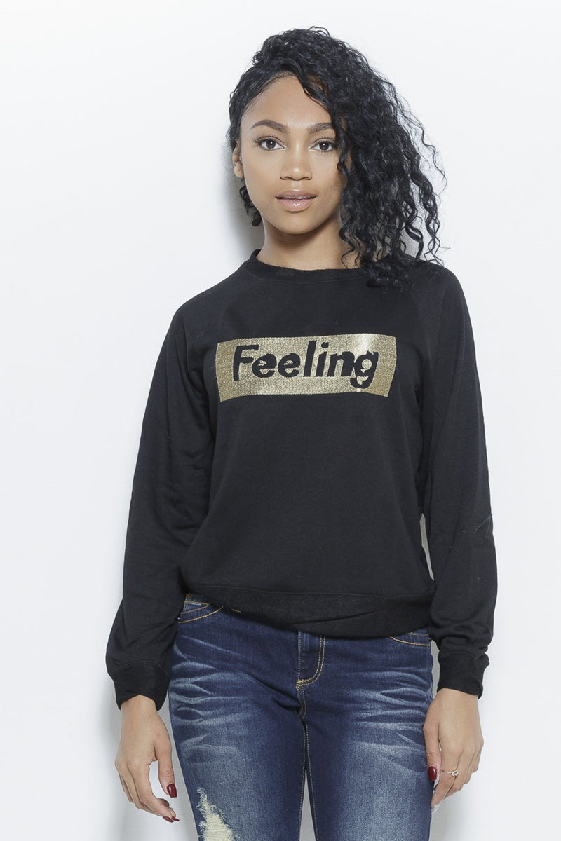 IN MY FEELINGS Sweatshirt Clothing Fair Shade S Black 