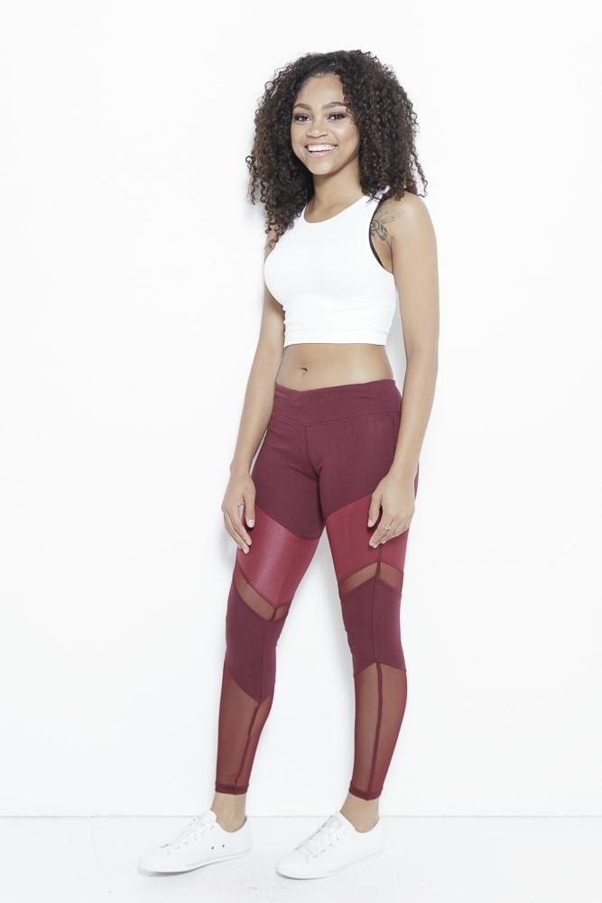 Ivanna Wine Active Leggings Clothing Fair Shade 