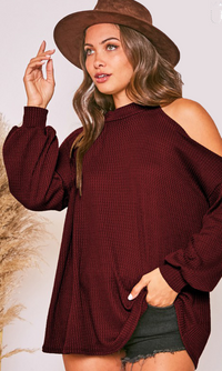 Just A Little Show - Sweater Fair Shade Small Wine 