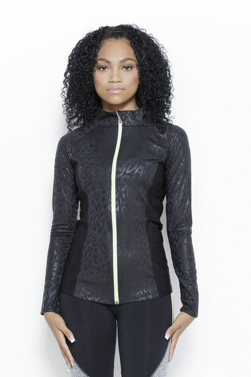 Panthera Print Jacket Clothing Fair Shade S Black 87% Polyester 13% Spandex