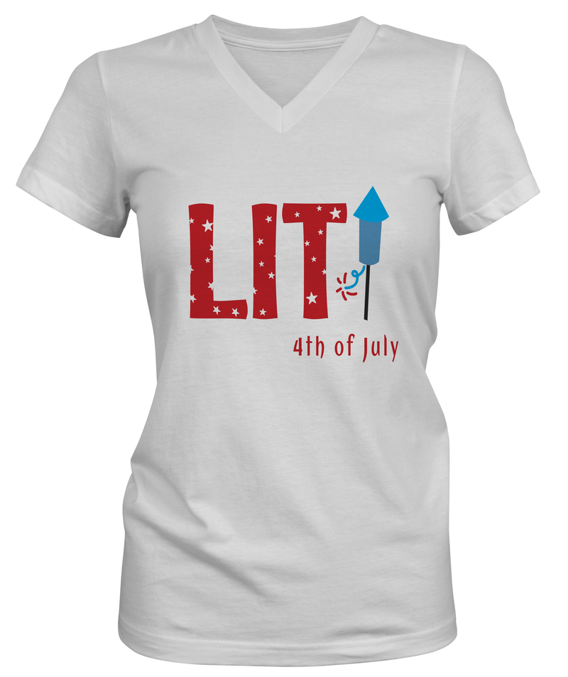 Stay Lit_4th of July Custom Tshirt Fair Shade S White Sport Short Sleeve Tee