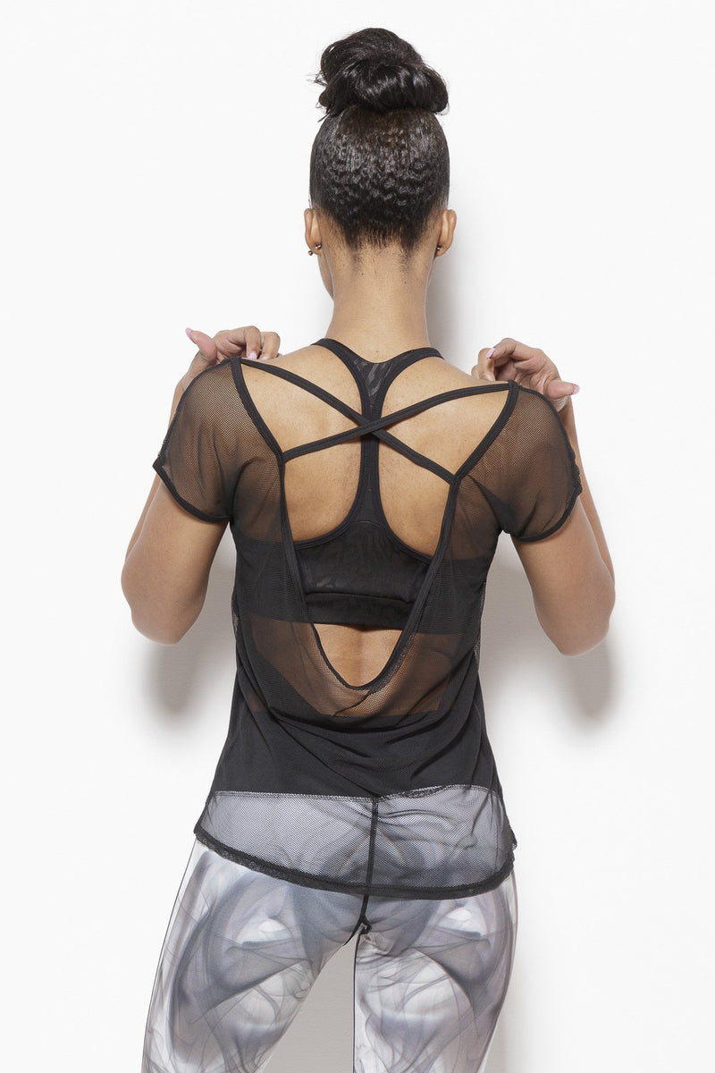Tomika Activewear Top-Black Clothing TLF 
