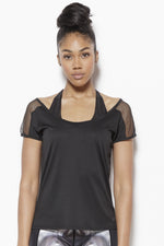 Tomika Activewear Top-Black Clothing TLF S Polyester, Nylon, Spandex Black