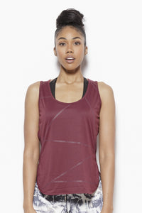 Cross Walk Activewear Tank Top-Wine Clothing TLF 