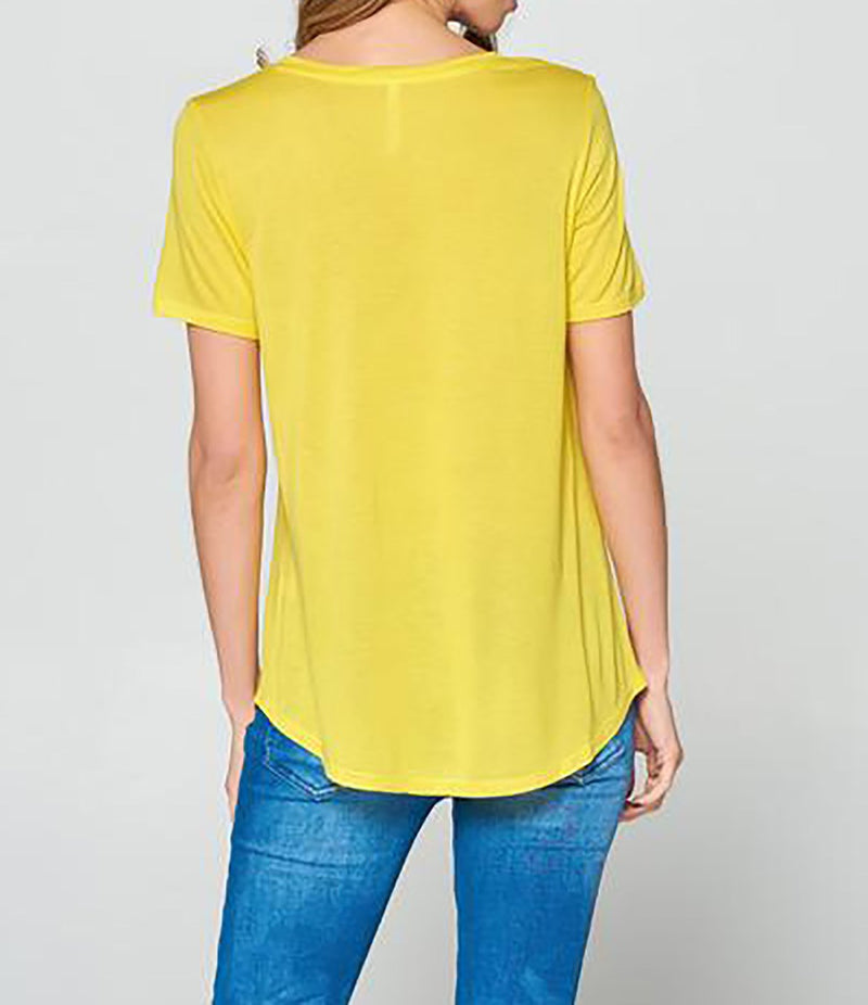Velocity Boyfriend Tee_ Bright Yellow Clothing Fair Shade LLC 