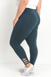 Jodi Lattice Performance Leggings- Plus Clothing Fair Shade 