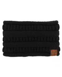 Ponytail Winter Headbands CC Brand Black 