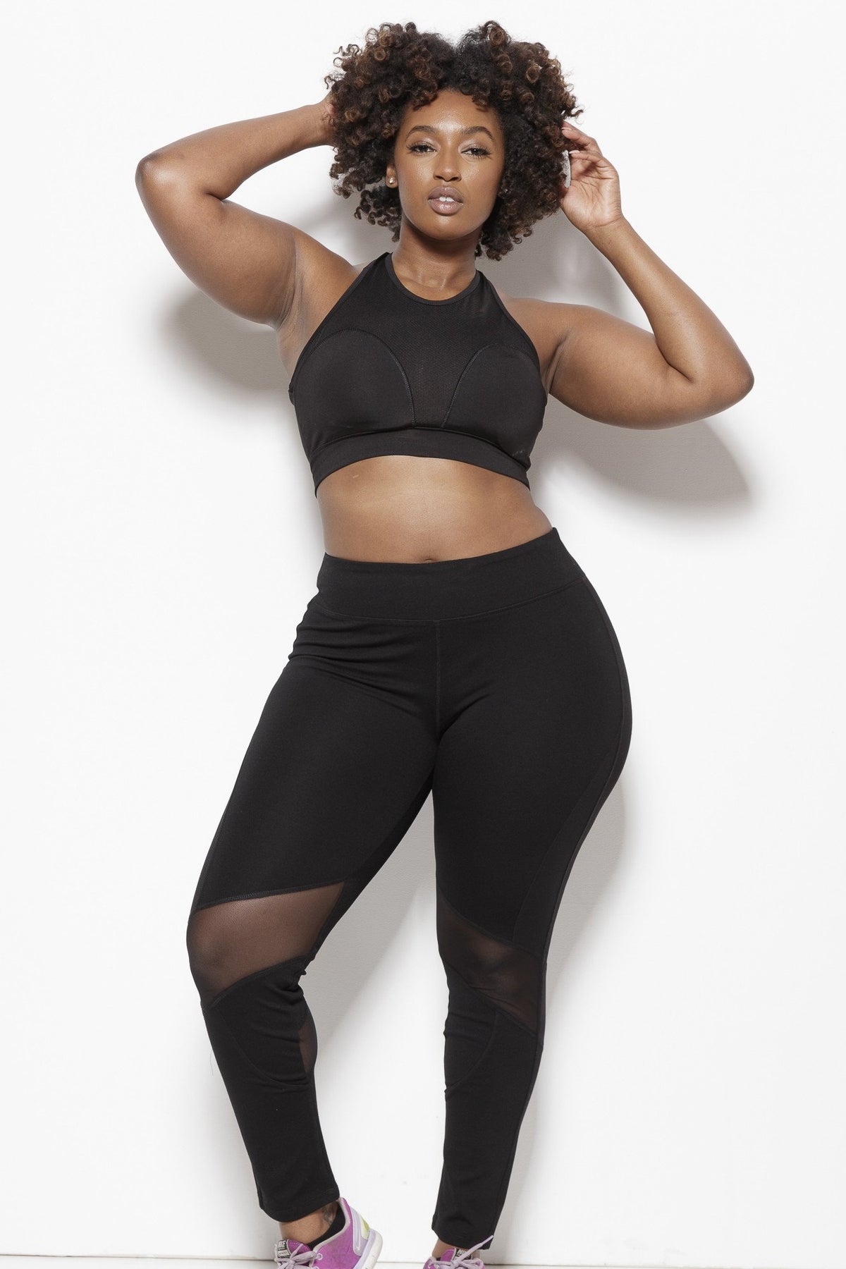 Demi Performance Leggings - Plus Clothing Fair Shade 1X Black 