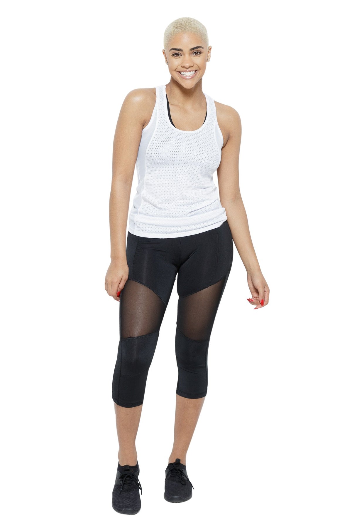 Marsha- Plus Size Performance Capris Black