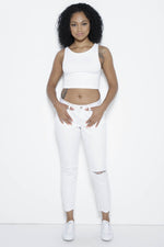 Great White Denim Jeans Clothing Poetic Justice 14/16 98% Cotton 2% Spandex White