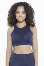 Jazzy Cross Sports Bra-Navy Clothing Fair Shade XS navy 87% Polyester, 13% Elastane