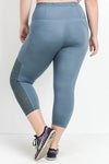 Marsha- Plus Size Performance Capris -Teal Clothing Fair Shade 