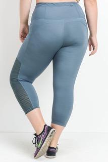 Marsha- Plus Size Performance Capris -Teal Clothing Fair Shade 