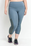 Marsha- Plus Size Performance Capris -Teal Clothing Fair Shade XL Teal 76% nylon, 24% spandex