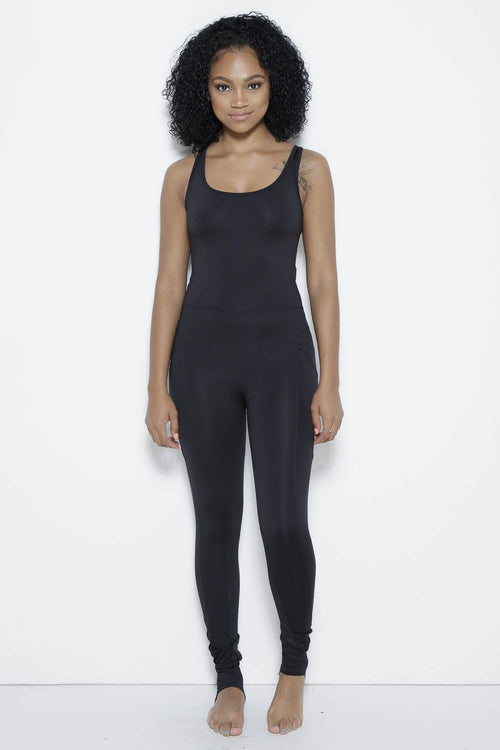 MSFIT Jumpsuit-Black Clothing Fair Shade S Black 87% Polyester- 13% Spandex