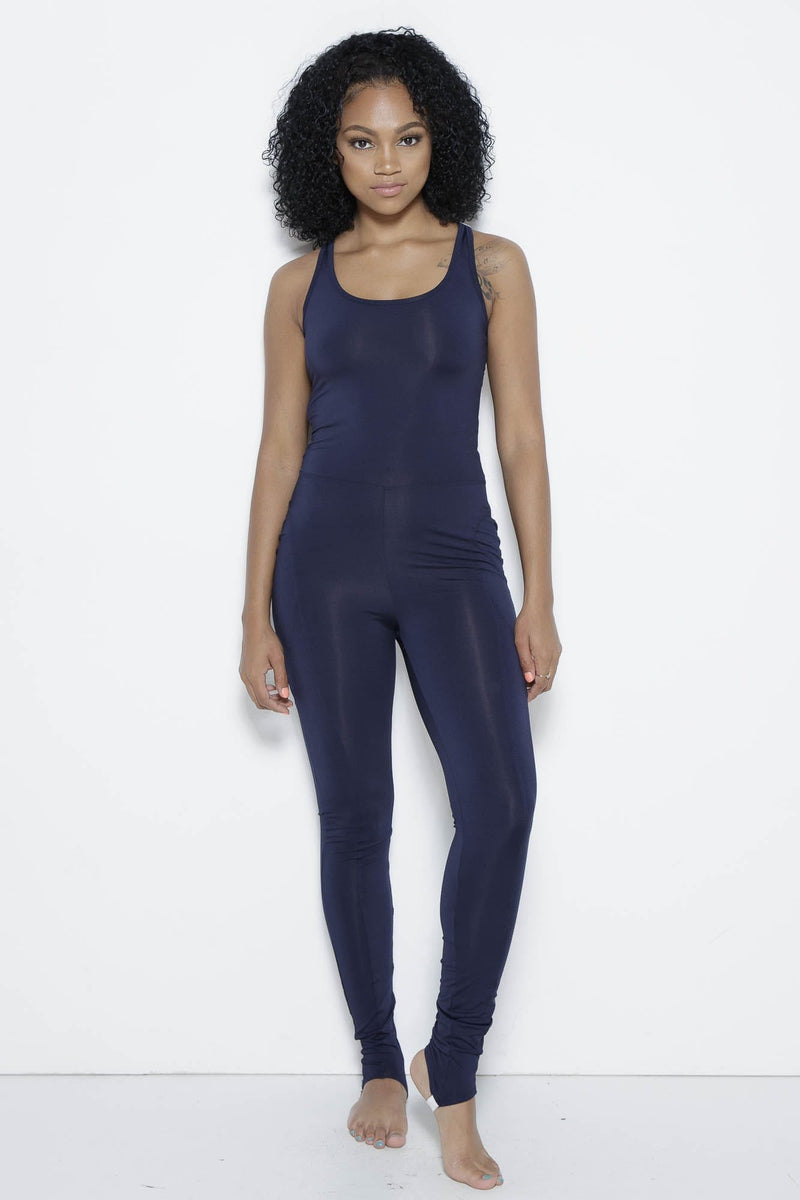 MSFIT Jumpsuit-Navy/White Clothing Fair Shade S Navy/White 87% Polyester- 13% Spandex