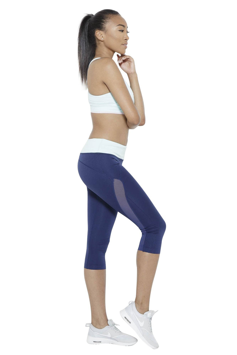 Shear Sighted Capris- Navy/Mint Clothing Fair Shade 