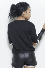 All Tied Up - Faux Leather Sweatshirt Clothing Fair Shade 