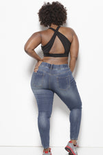 Tasha Jogger (Plus)- Denim Jeans Clothing Poetic Justice 