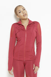 Vibes of Color Sports Jacket- Bright Red Clothing Fair Shade S Bright Red 87% Polyester, 13% Elastane