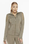 Vibes of Color Sports Jacket- Olive Green Clothing Fair Shade S Olive Green 87% Polyester, 13% Elastane