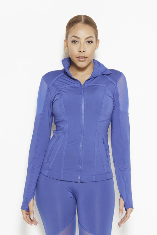 Vibes of Color Sports Jacket- Royal Blue Clothing Fair Shade S Royal Blue 87% Polyester, 13% Elastane